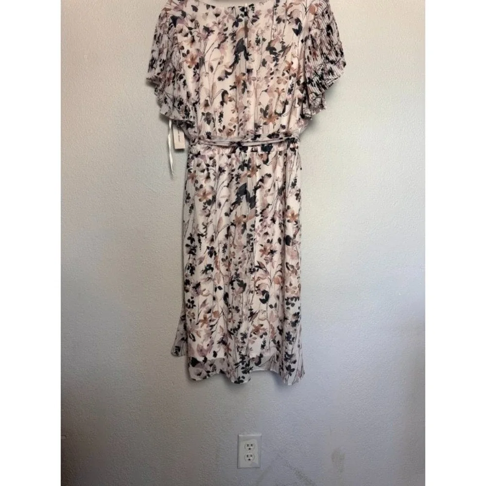 Lane Bryant Dress Women's 16 Beige Floral Prairie Romantic Garden Party Bohemian - Picture 8 of 16